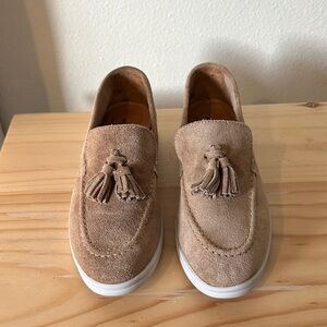 Marc Joseph Women's Suede Tassel Loafers - Tan